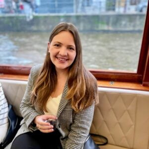 Canal tour boat in Amsterdam