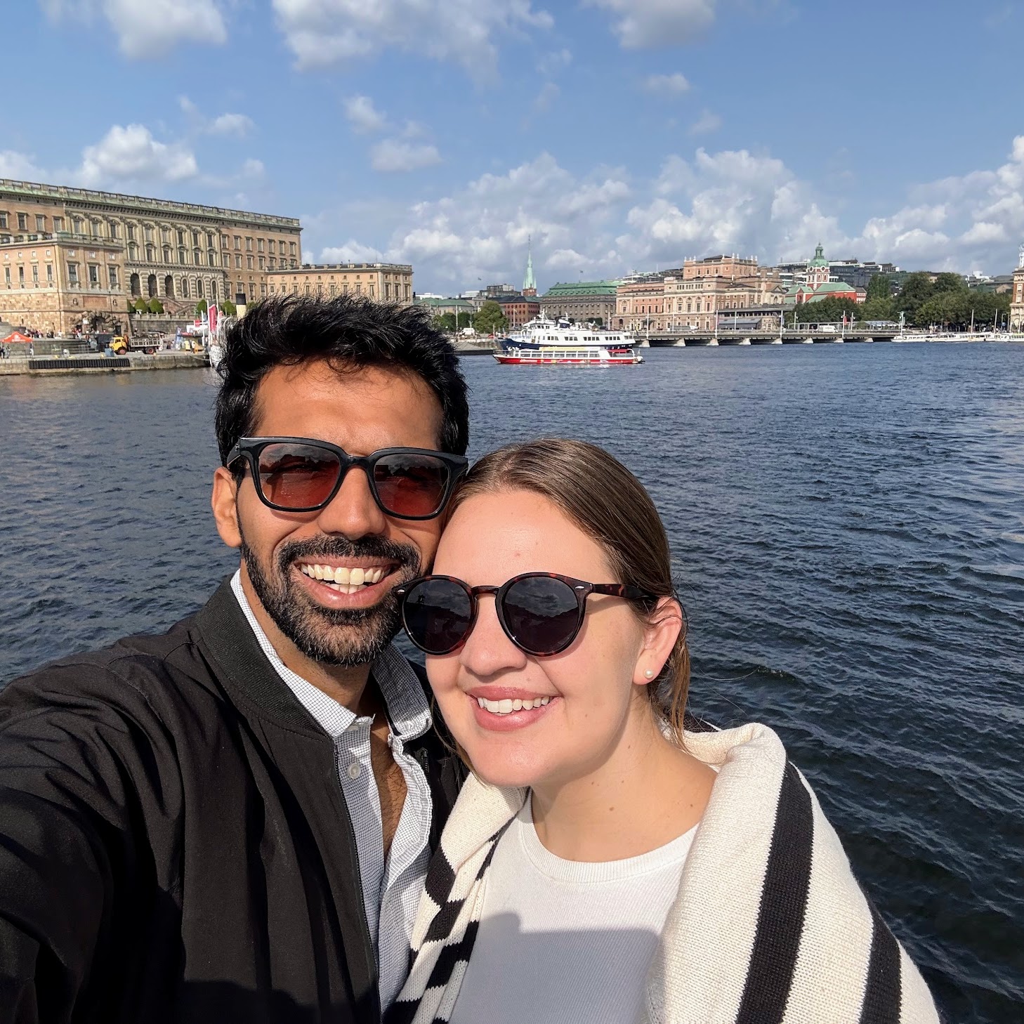 ferry to vaxholm selfie