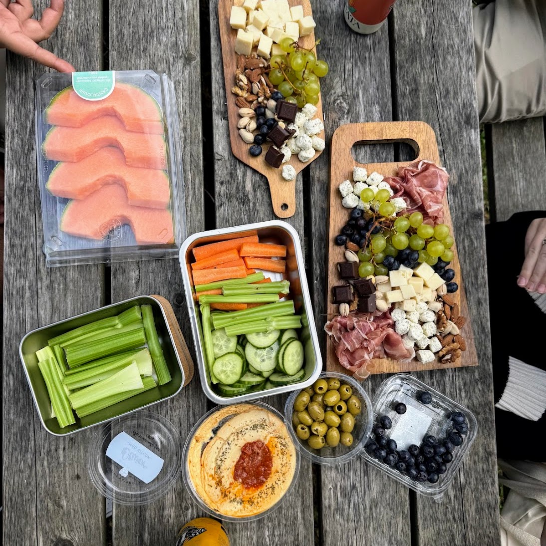picnic in the park food spread in Vaxholm