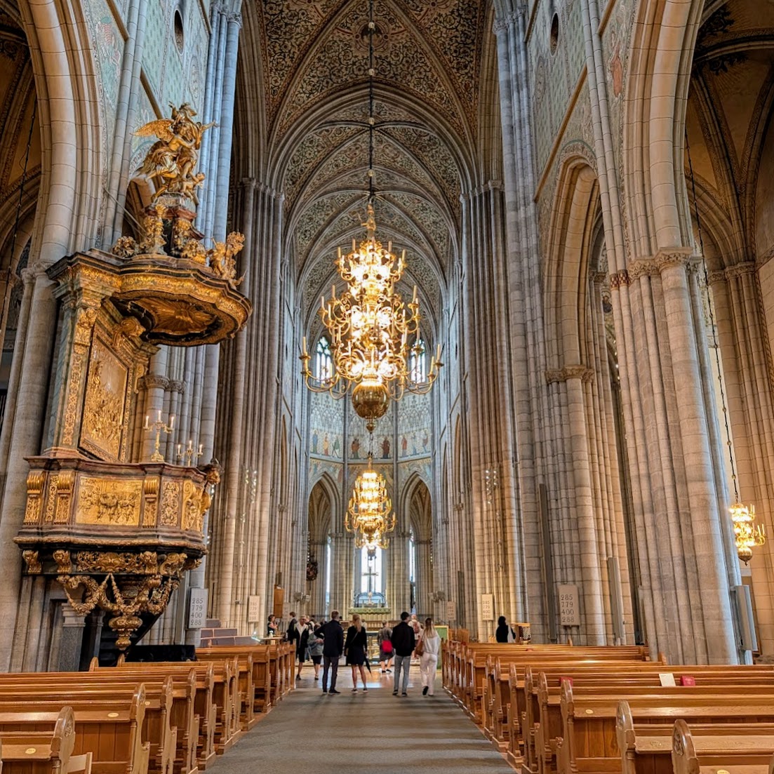 interior of the uppsala cathedral