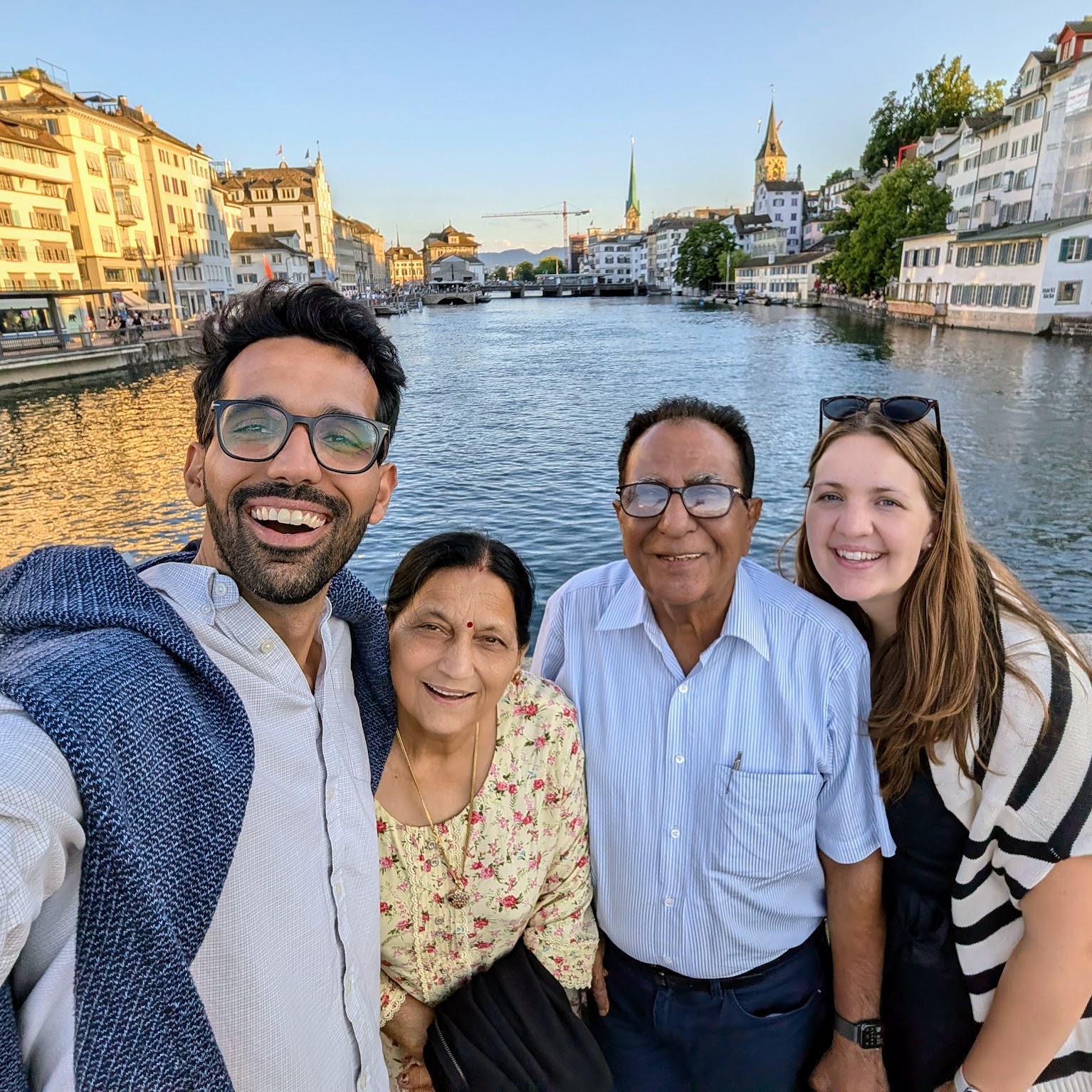 strolling by the river in Zurich